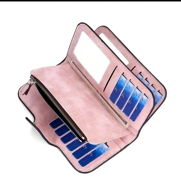 Women’s Retro Minimalist Short Wallet/Clutch/ Credit Card Case - NWT - Picture 5 of 6